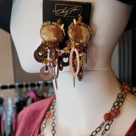 NWT Chipita Rare Beaded Earrings - Picture 7 of 8